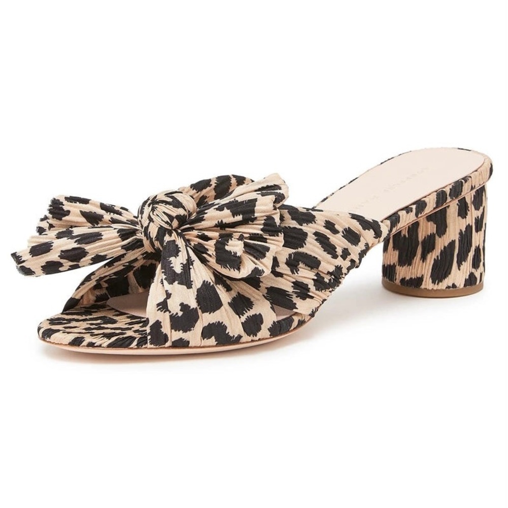 LOEFFLER RANDALL
Emilia Pleated Knot Mule in Leopard | Worn ONCE | size 6.5